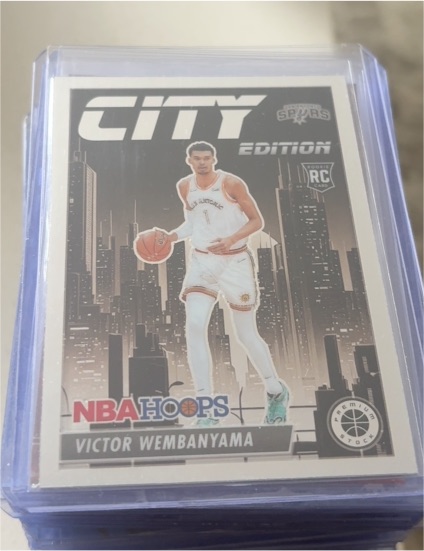 2023-24 Panini NBA Hoops Premium Stock City Edition #25 Victor Wembanyama — front