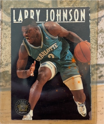 1993-94 SkyBox Center Stage #CS5 Larry Johnson — front