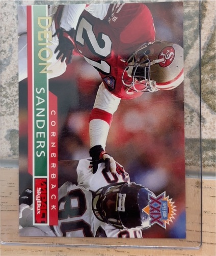 1995 SkyBox Impact #132 Deion Sanders — front