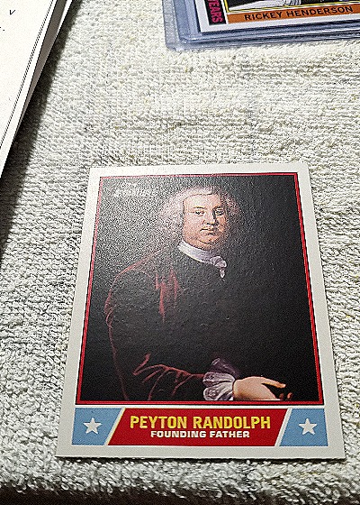 Peyton Randolph Founding Father Trading Card — front