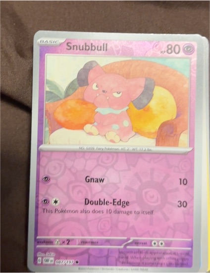2023 Pokémon SV03 Obsidian Flames #87 Snubbull — front