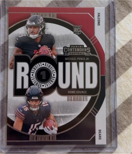 2024 Panini Contenders Round Numbers #3 Michael Penix Jr./Rome Odunze — front