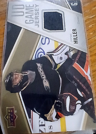 2011-12 Upper Deck Game Jerseys #GJ-HI Jonas Hiller — front