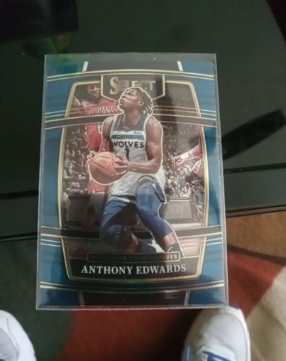 2021-22 Panini Select Concourse Blue #49 Anthony Edwards — front