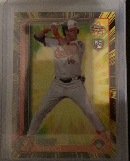 2025 Topps Chrome Radiating Rookie #RR-1 Coby Mayo — front