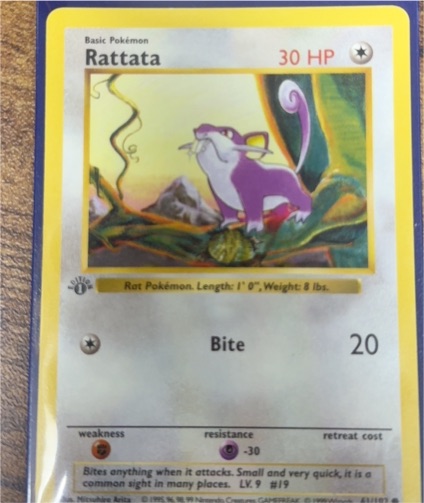 1999 Pokémon Base Set #61 Rattata — front