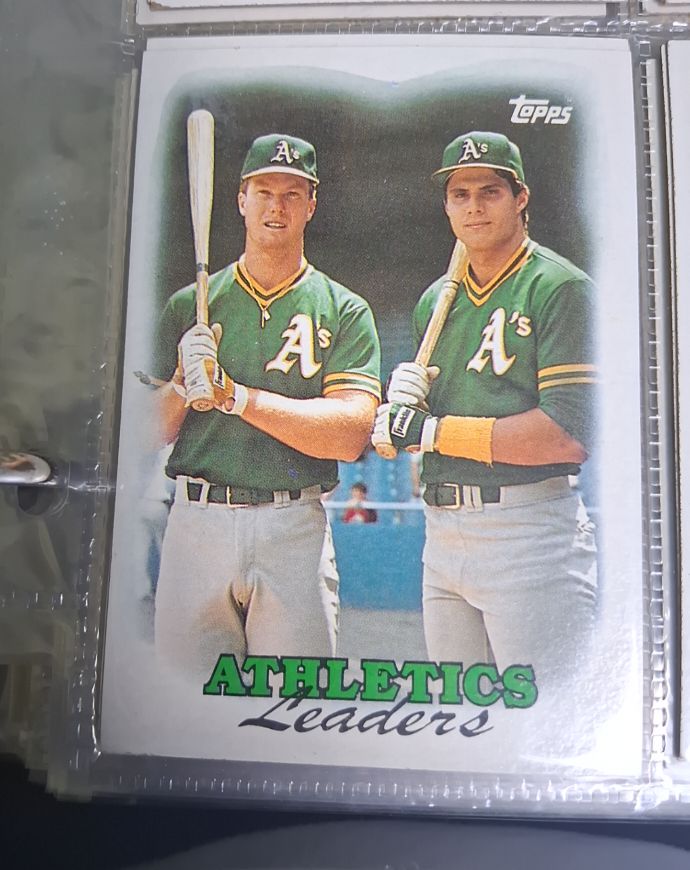 1988 Topps #759 Mark McGwire/Jose Canseco — front