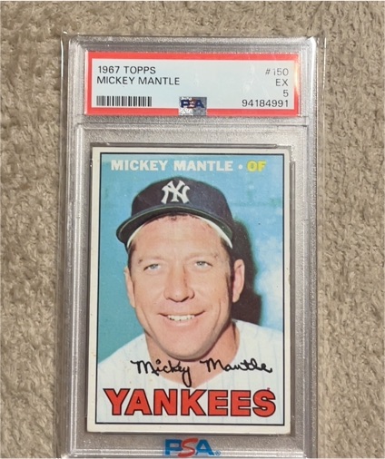 1967 Topps #150 Mickey Mantle — front