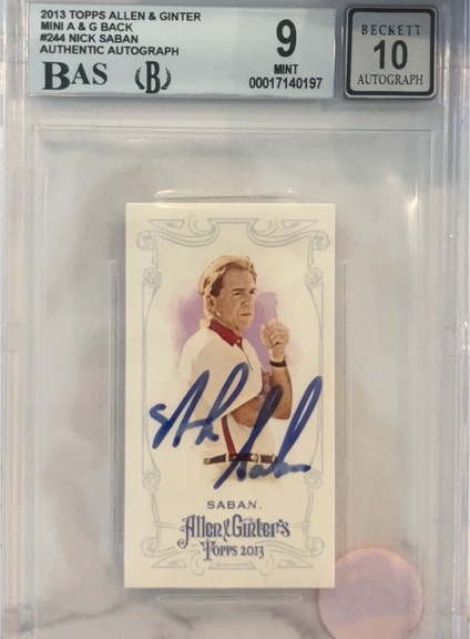2013 Topps Allen & Ginter Mini #244 Nick Saban — front