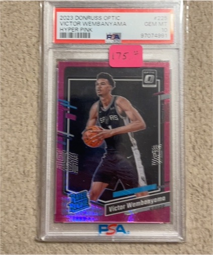 2023 Donruss Optic #225 Victor Wembanyama Hyper Pink — front