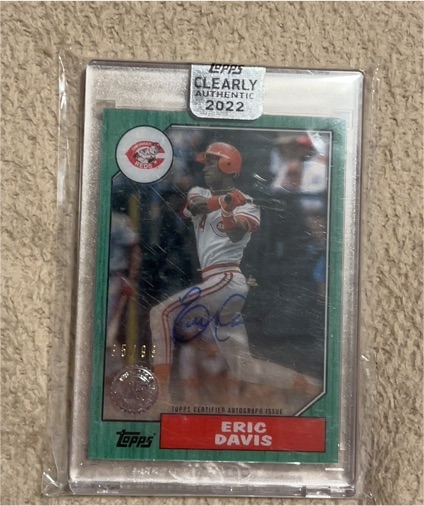 2022 Topps Clearly Authentic 1987 #1987 Eric Davis — front