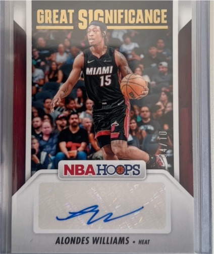 2024-25 Panini NBA Hoops Great Significance #GS-AWH Alondes Williams — front