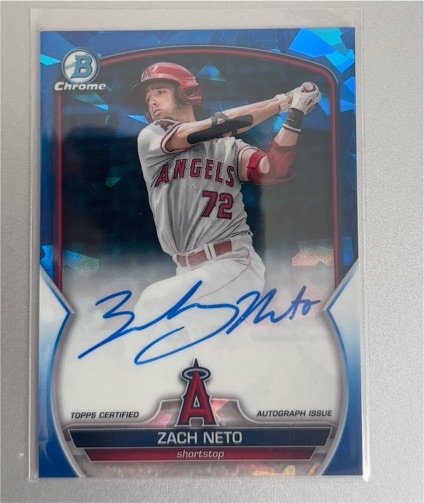 2023 Bowman Chrome Zach Neto Autograph — front