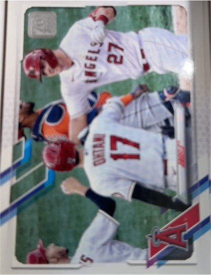 2021 Topps #621 Shohei Ohtani / Mike Trout — front