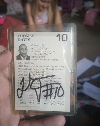 2003 Thomas Davis Football Card — front