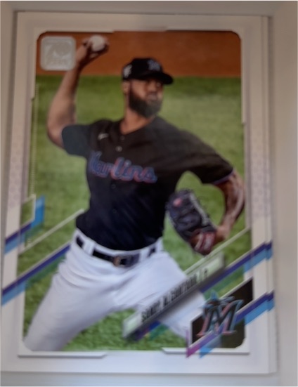 2021 Topps #594 Sandy Alcantara — front