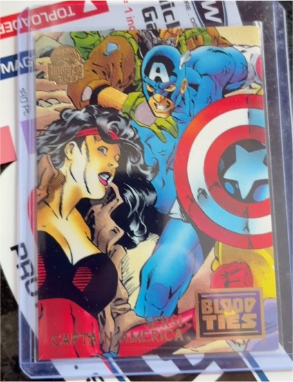 1994 Fleer Marvel Universe #34 Captain America & Sersi — front