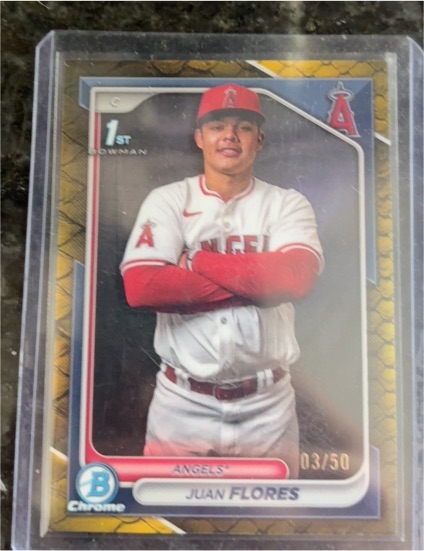 2024 Bowman Chrome #BCP-234 Juan Flores — front