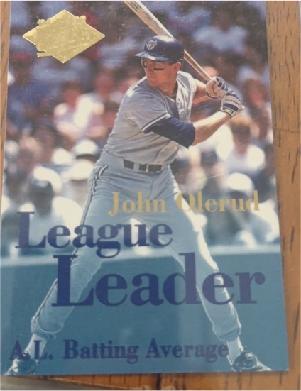 1994 Ultra #1 John Olerud League Leaders — front