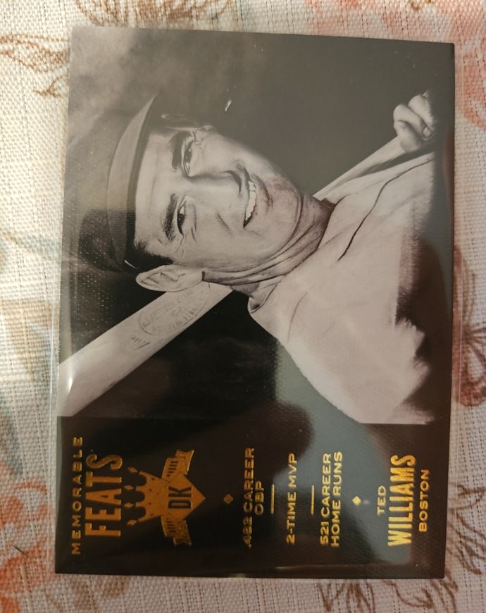 2016 Panini Diamond Kings Memorable Feats #MF16 Ted Williams — front