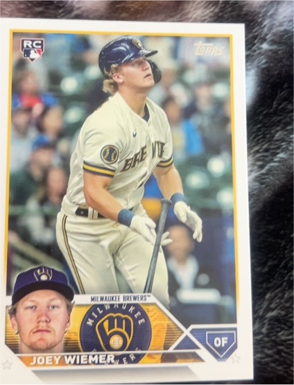 2023 Topps Update #US245 Joey Wiemer — front