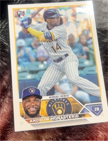 2023 Topps Update #US74 Andruw Monasterio Rookie Card — front