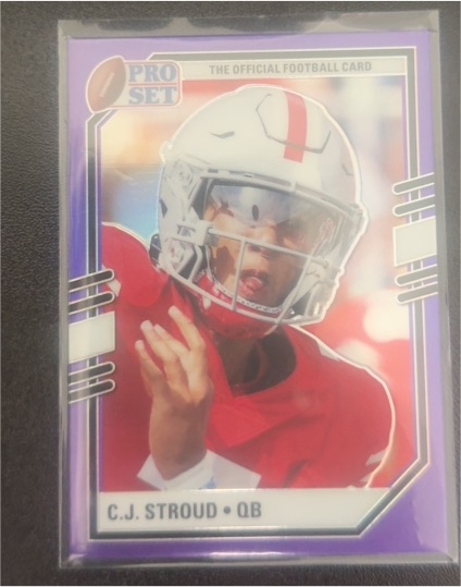 2022 Leaf Pro Set #PSP-CJS C.J. Stroud Purple Refractor — front