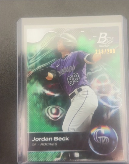 2023 Bowman Platinum #TOP-44 Jordan Beck — front