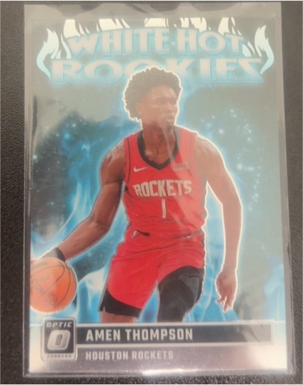2023-24 Donruss Optic #9 Amen Thompson White Hot Rookies — front