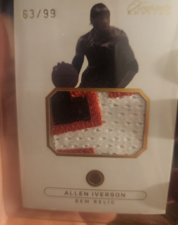 2024 Super Break Keepsake Edition Allen Iverson Gem Relic #63/99 — front