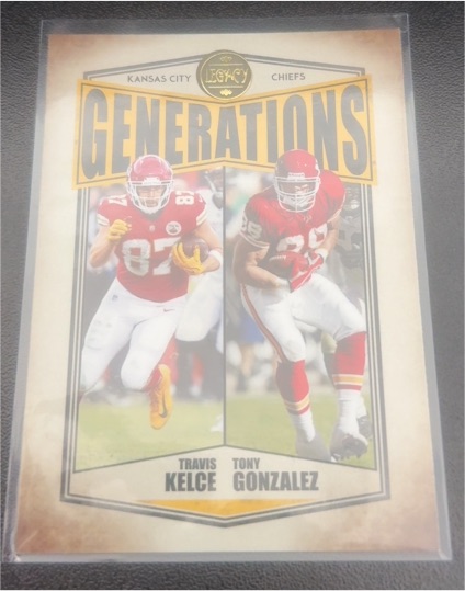 2022 Panini Legacy Generations #G-9 Travis Kelce / Tony Gonzalez — front