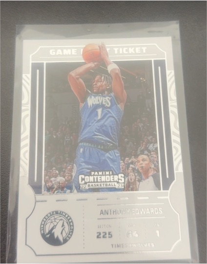 2022-23 Panini Contenders Game Night Ticket #6 Anthony Edwards — front