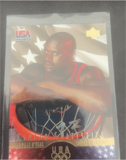 1996 Upper Deck USA SP Career Statistics #S5 Shaquille O'Neal — front