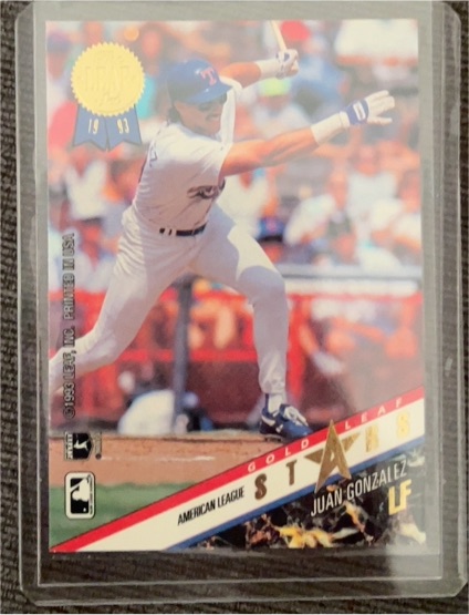 1993 Leaf Gold Leaf Stars #16 Juan Gonzalez — front