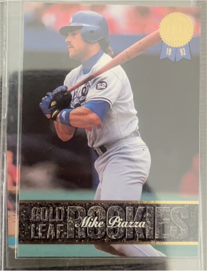 1993 Leaf Gold Leaf Rookies #4 Mike Piazza — front