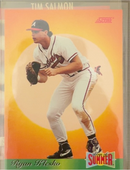 1993 Score #8 Ryan Klesko — front