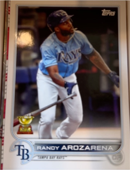 2022 Topps #196 Randy Arozarena Tampa Bay Rays — front