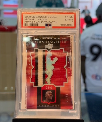 2009 UD Exquisite Collection Extra Exquisite Patch #X-MJ Michael Jordan — front