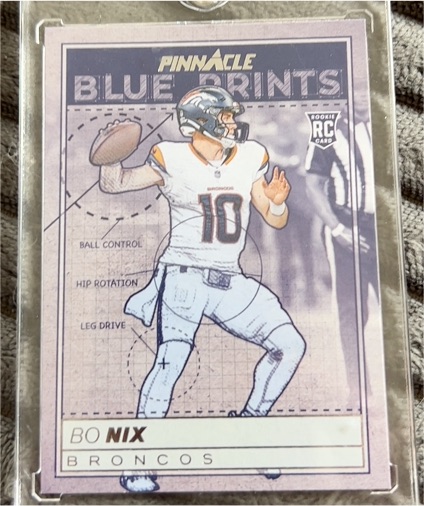 2024 Panini Encore Pinnacle Blue Prints #4 Bo Nix — front