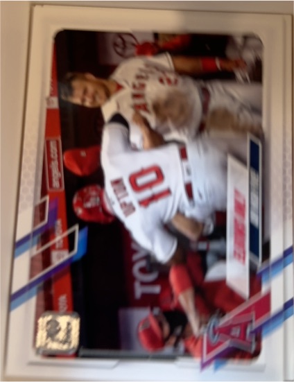 2021 Topps #166 Elbows Only Justin Upton Mike Trout — front