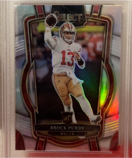2022 Panini Select Club Level #213 Brock Purdy Rookie Card — front