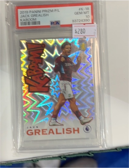 2019 Panini Prizm Premier League #K-18 Jack Grealish Kaboom — front