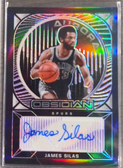2020-21 Panini Obsidian Aurora Autographs #AU-JSI James Silas — front