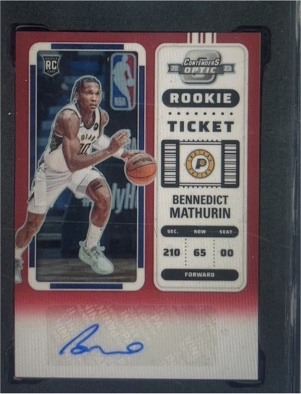2022 Panini Contenders Optic #128 Bennedict Mathurin Rookie Ticket — front