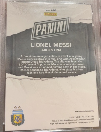 2021 Panini Father's Day Lionel Messi — front