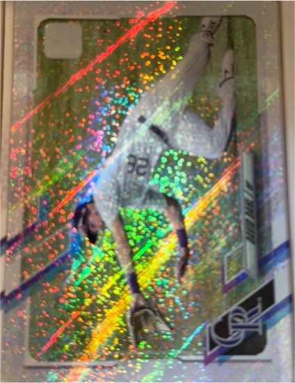 2021 Topps Chrome #179 David Dahl Colorado Rockies Refractor — front