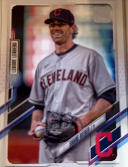 2021 Topps #90 Shane Bieber Cleveland Indians — front