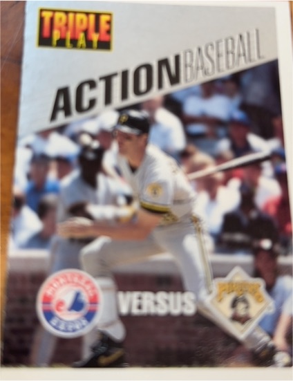 1993 Donruss Triple Play #1 Expos vs Pirates Action Baseball Game — front