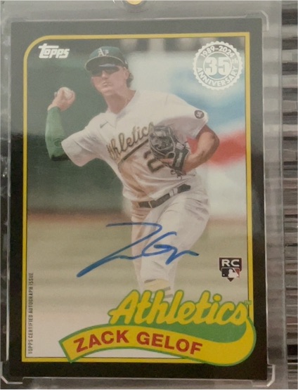2024 Topps Series 1 1989 Topps Auto #89BA-ZGE Zack Gelof — front