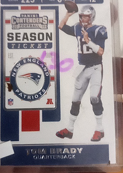 2019 Panini Contenders Season Ticket #9 Tom Brady — front